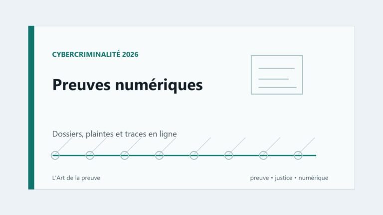 Cybercriminalité 2026 : pourquoi les preuves numériques deviennent centrales