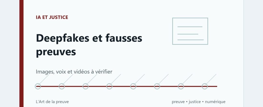 Deepfakes et fausses preuves : comment la justice peut les poursuivre