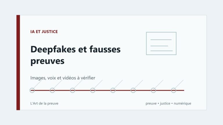 Deepfakes et fausses preuves : comment la justice peut les poursuivre