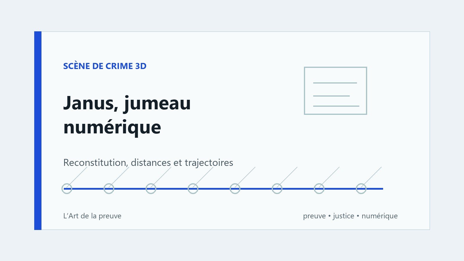Janus : le jumeau numérique qui transforme les scènes de crime en preuve 3D
