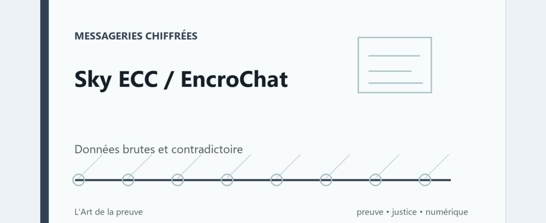 Sky ECC / EncroChat : une preuve numérique peut-elle tomber faute de données brutes ?