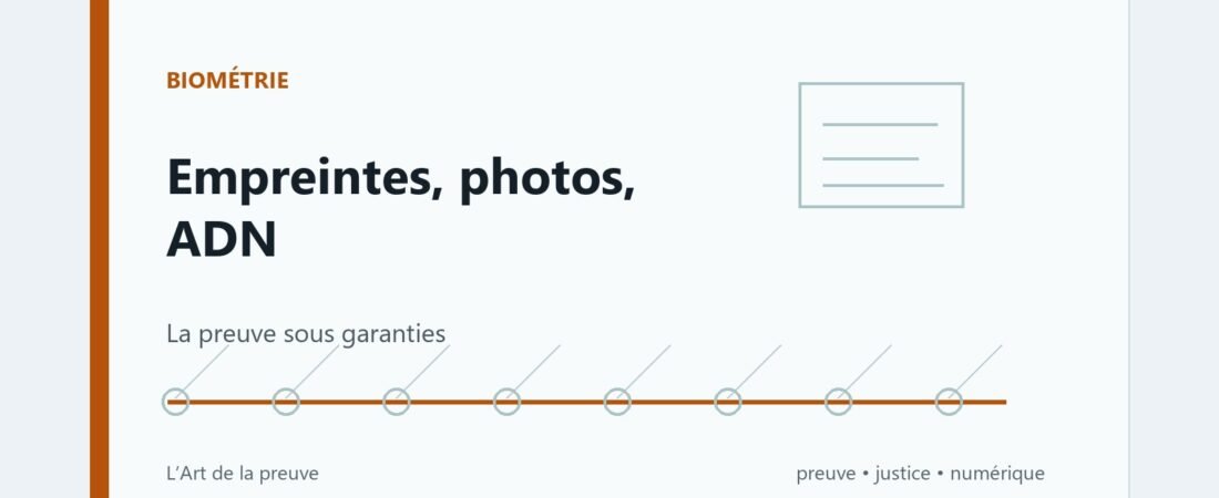 Données biométriques collectées par la police : empreintes, photos, ADN, quelles limites ?