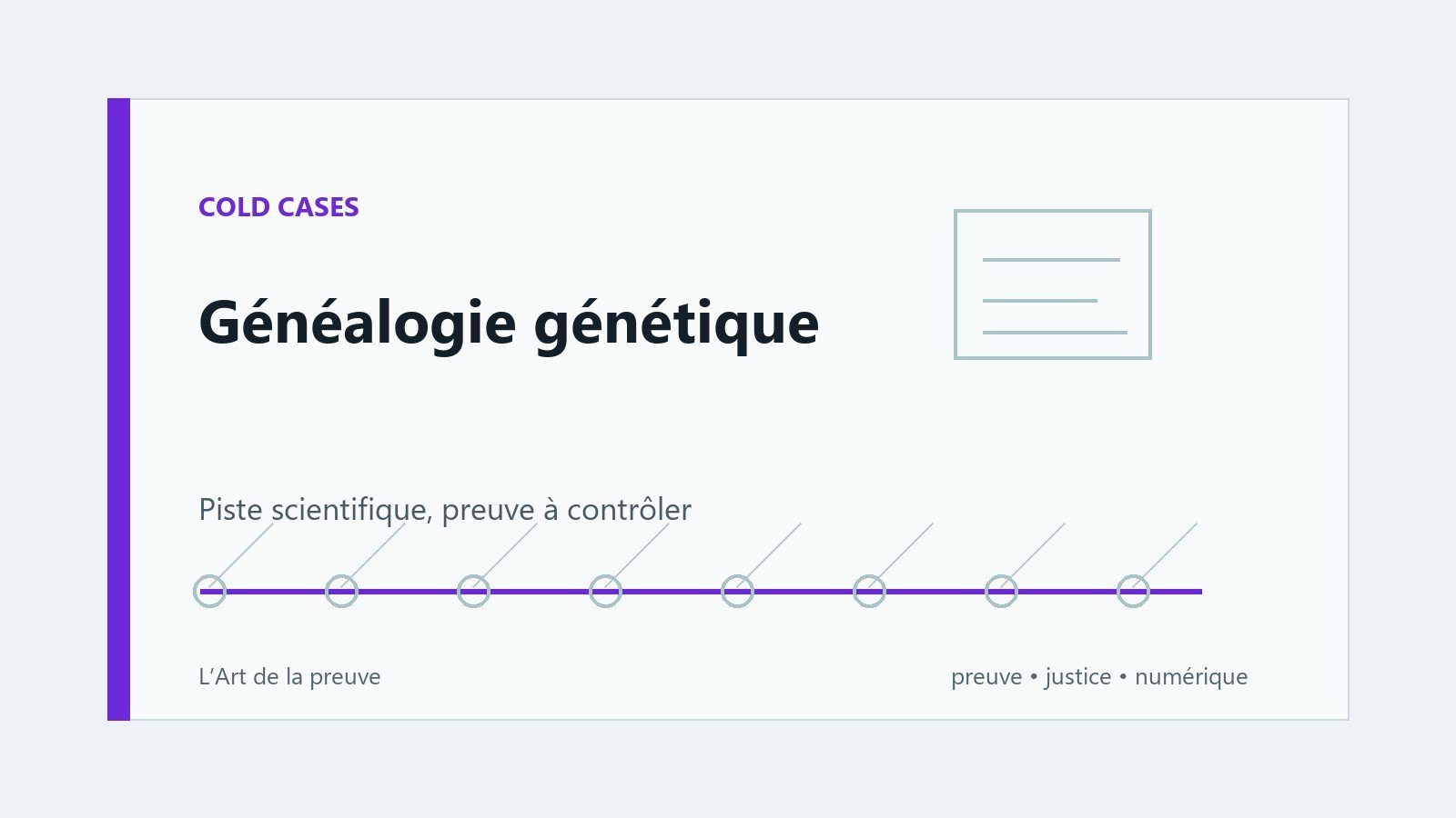 Généalogie génétique et cold cases : progrès scientifique ou preuve à haut risque ?