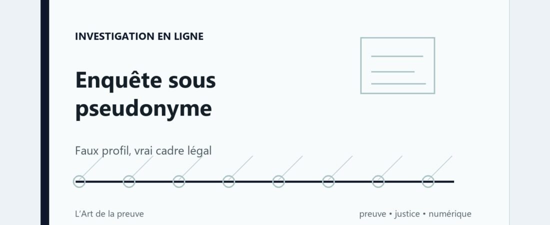 Enquête sous pseudonyme : quand la police recueille des preuves derrière un faux profil