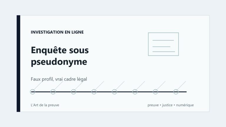 Enquête sous pseudonyme : quand la police recueille des preuves derrière un faux profil
