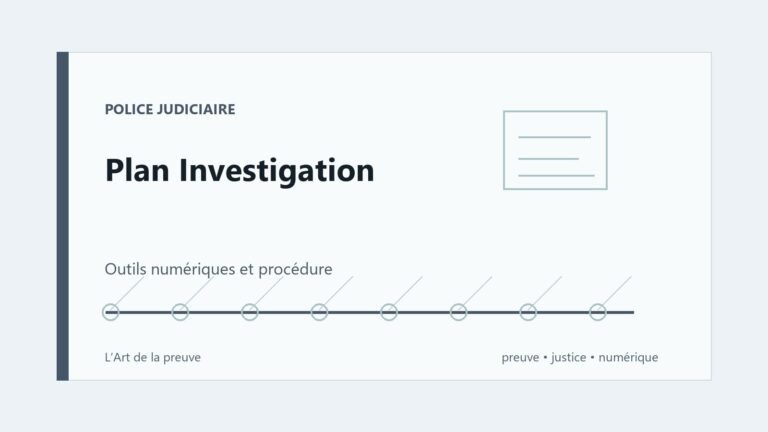 Plan Investigation : les outils numériques peuvent-ils améliorer la qualité des procédures ?