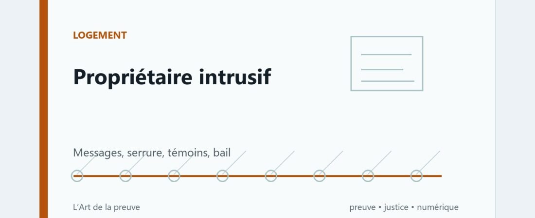 Propriétaire menaçant ou intrusif : les preuves à réunir sans se mettre en tort
