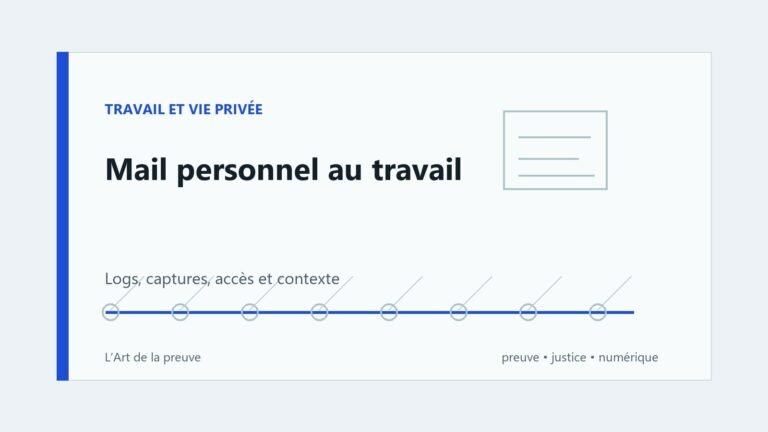 Employeur et mail personnel : comment prouver une intrusion numérique