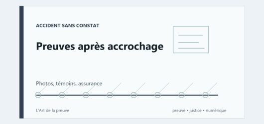 Accident de parking sans constat : photos, témoins, vidéo, que vaut votre preuve ?