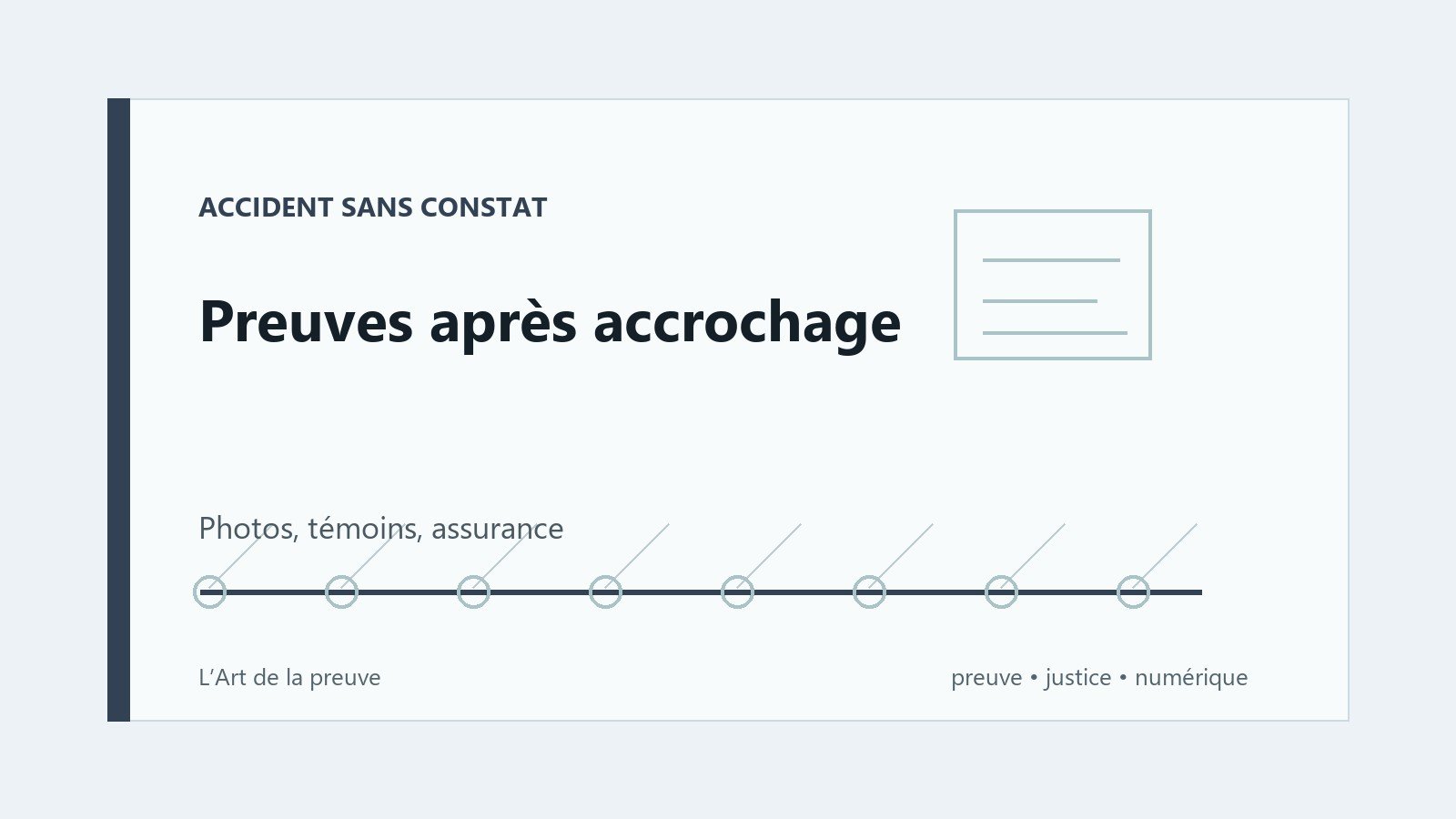 Accident de parking sans constat : photos, témoins, vidéo, que vaut votre preuve ?