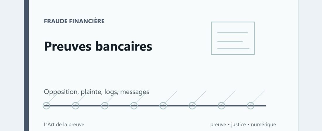 Fraude bancaire et usurpation : quelles traces donner à la banque et à la police ?